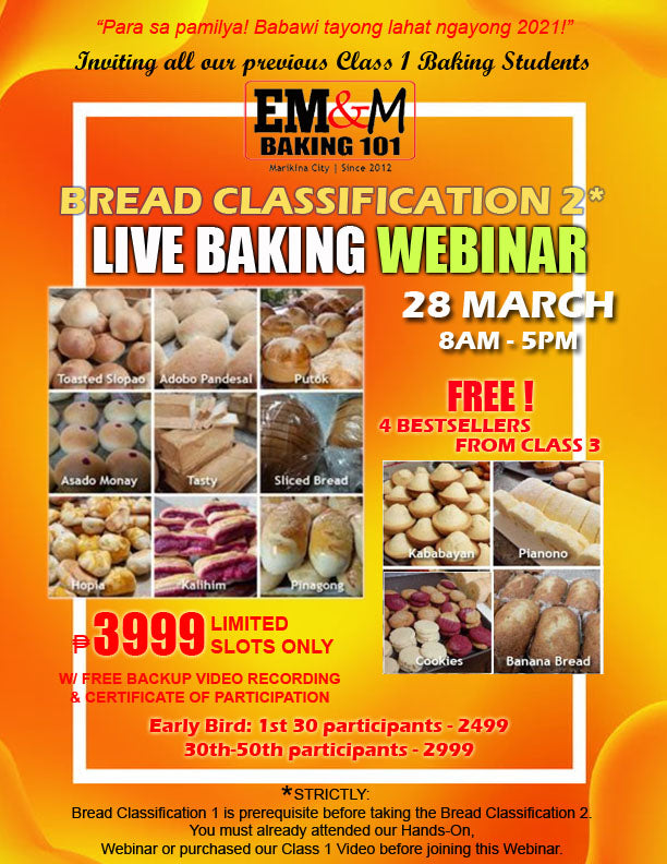 [WEBINAR] BREAD CLASSIFICATION 2:  ADVANCE: FILLED HARD & COMMERCIAL MUFFINS (Copy)
