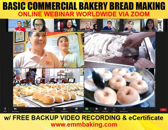 LIVE BAKING WEBINAR OR FACE-TO-FACE: BASIC COMMERCIAL BREADS + BAKERY MANAGEMENT
